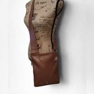 Classic Brown Crossbody Leather Shoulder Bag